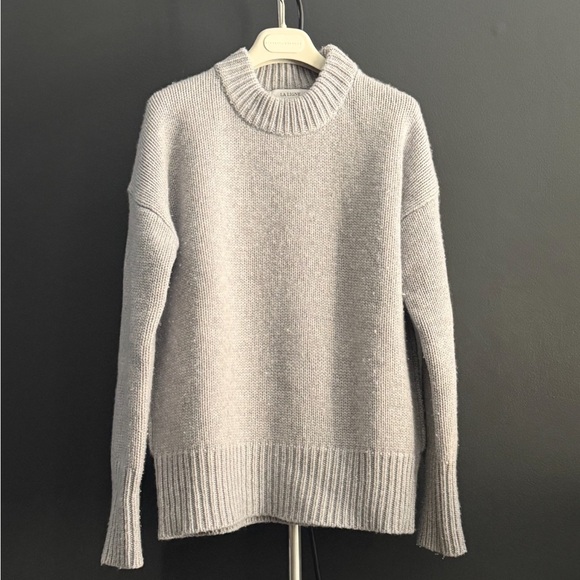 La Ligne Light Gray Crew Neck Sweater - Picture 2 of 4
